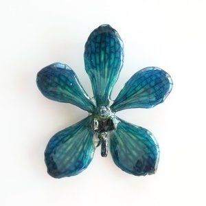 Real Mokara Orchid Pendant Necklace